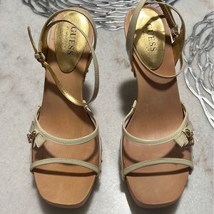 Guess 4 inch open toe heels size 8m brand new.